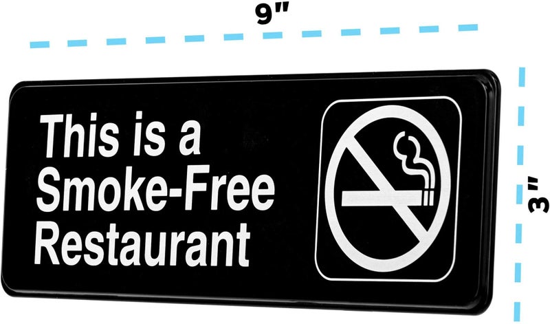 Alpine Industries No Smoking Sign - Outdoor Plastic Placard w/Adhesive Back & Visible Lettering for Smoke Free Areas, Restaurants & Gas Stations - Image 3